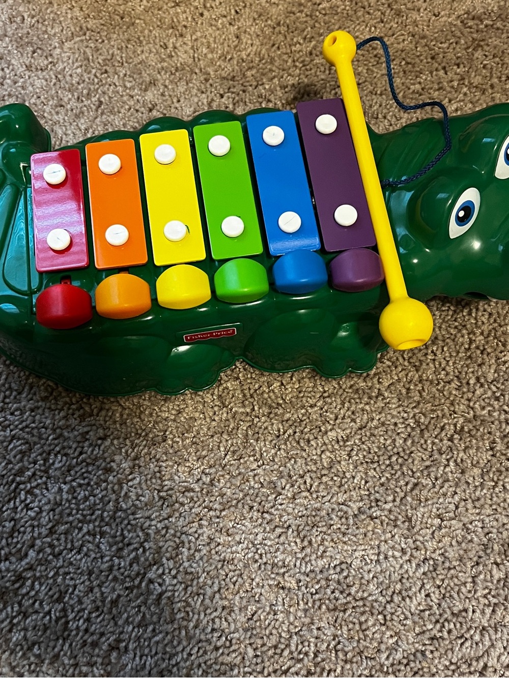 Vintage Fisher-Price Crocodile Xylophone - Rainbow Keys